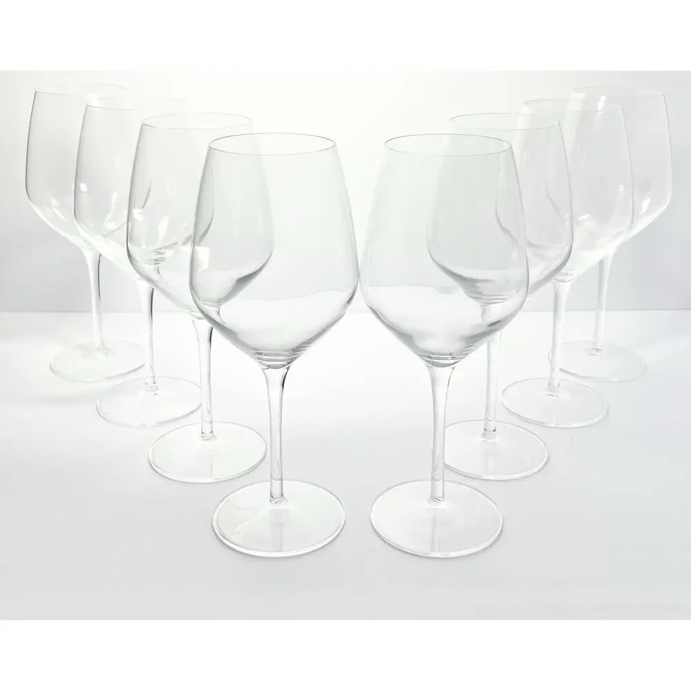 Luigi Bormioli “Atelier” Set of 8 Cabernet Wine Glasses 9 1/2” 23.75oz Signed